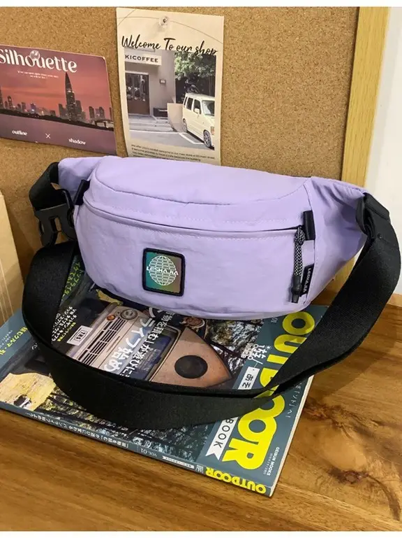 Stylish Crossbody Bag for Men White Blue Casual Travel Bag - Image 12