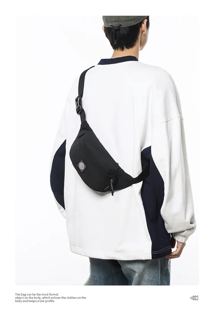 Stylish Crossbody Bag for Men White Blue Casual Travel Bag — feature 11
