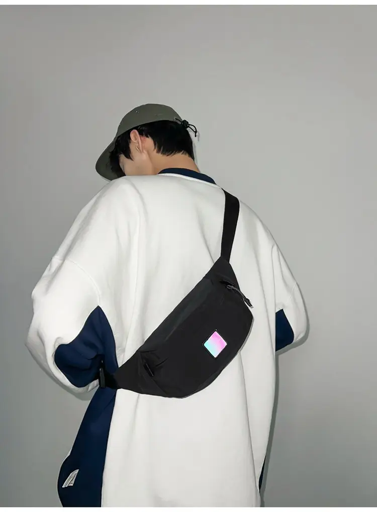 Stylish Crossbody Bag for Men White Blue Casual Travel Bag — feature 15