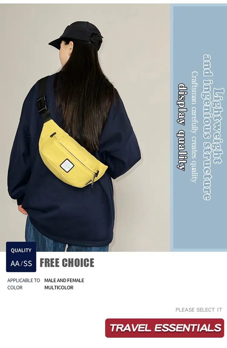 Stylish Crossbody Bag for Men White Blue Casual Travel Bag — feature 2