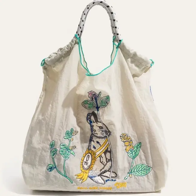 Japanese Style Embroidered Shoulder Bag for Women