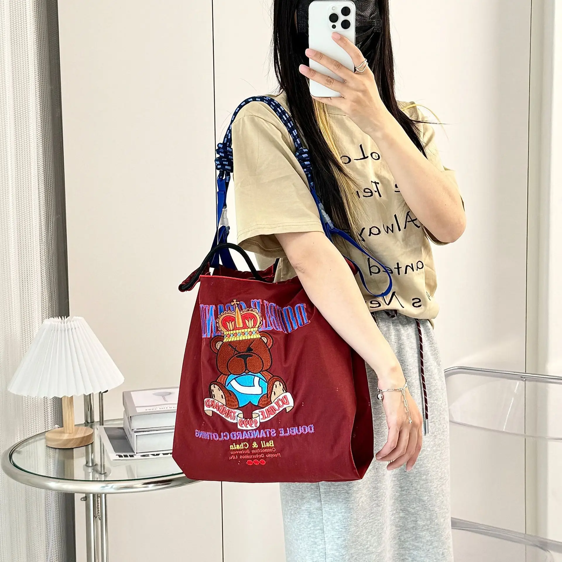 Japanese Style Embroidered Shoulder Bag for Women — feature 7