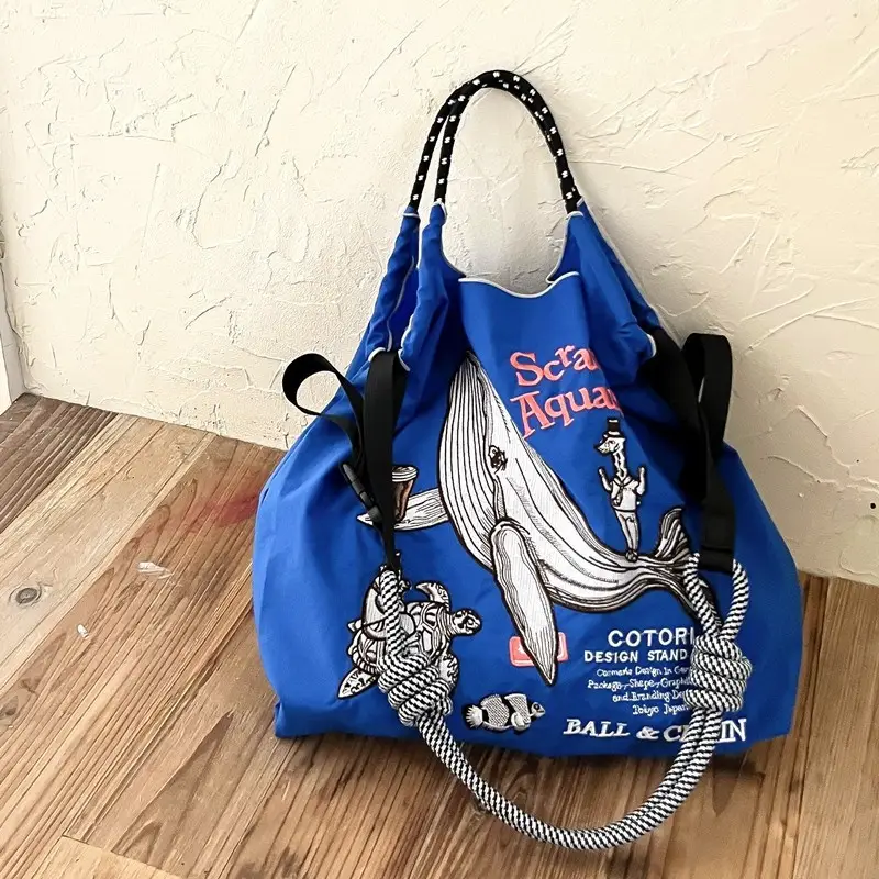 Japanese Style Embroidered Shoulder Bag for Women