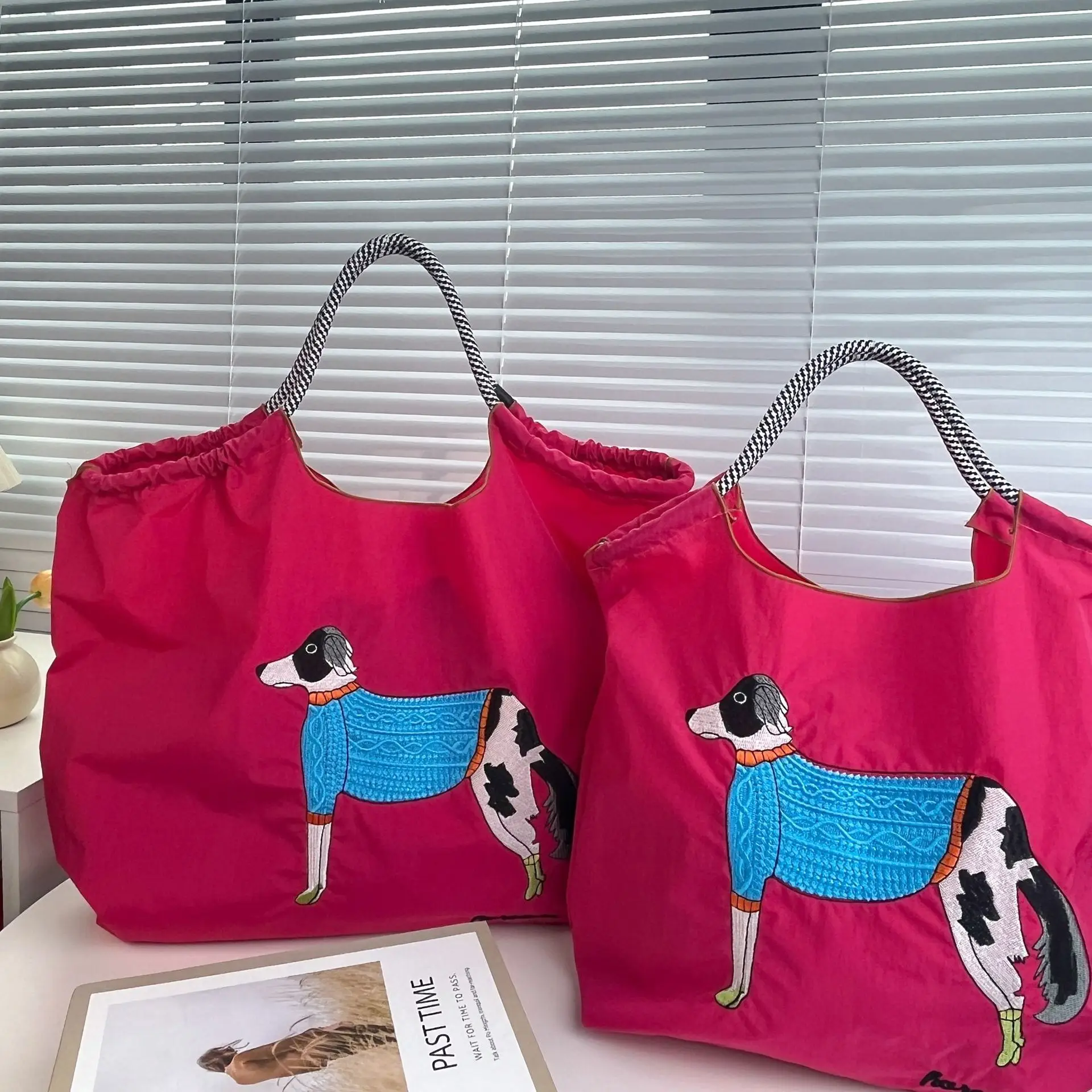 Japanese Style Embroidered Shoulder Bag for Women