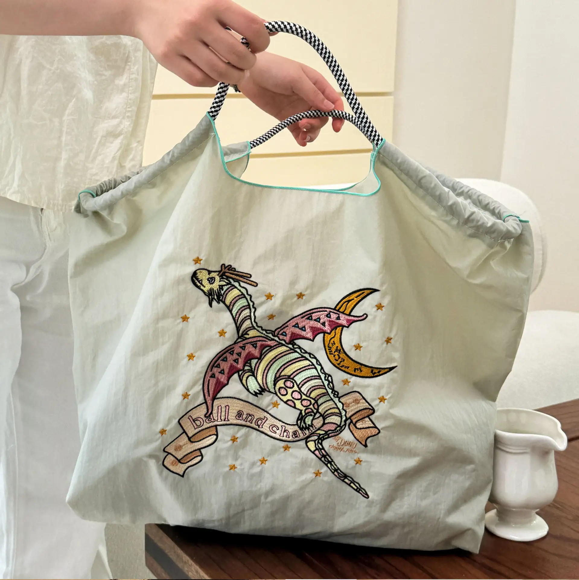 Japanese Style Embroidered Shoulder Bag for Women