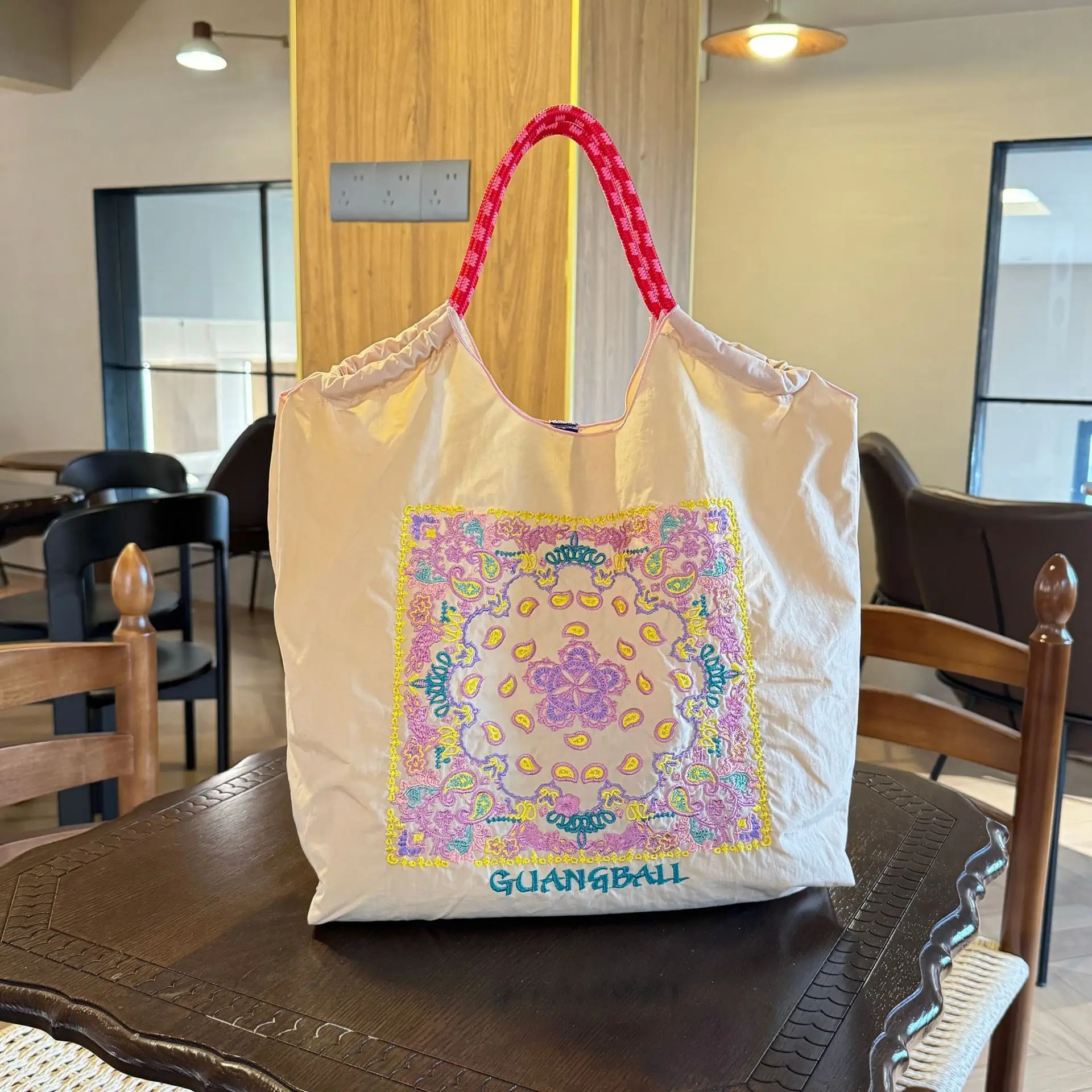 Japanese Style Embroidered Shoulder Bag for Women