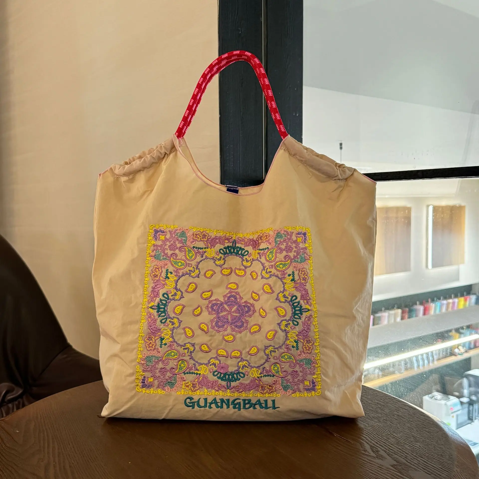Japanese Style Embroidered Shoulder Bag for Women