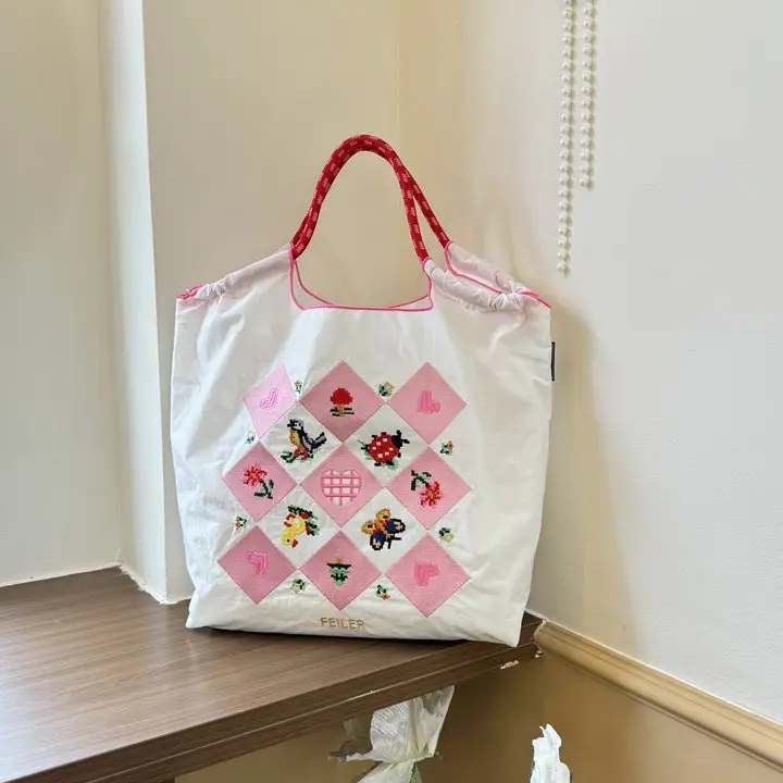 Japanese Style Embroidered Shoulder Bag for Women