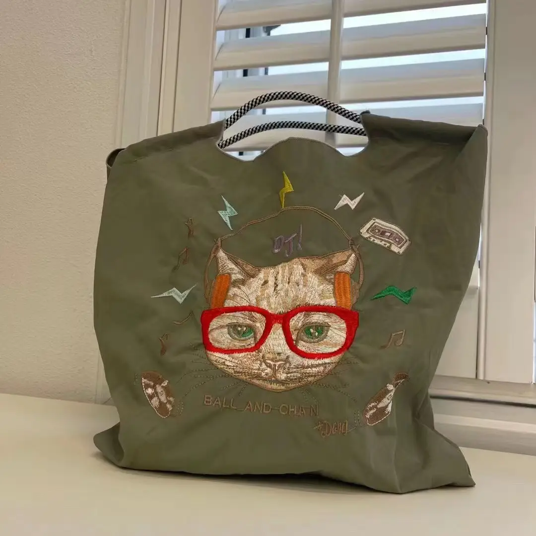 Japanese Style Embroidered Shoulder Bag for Women