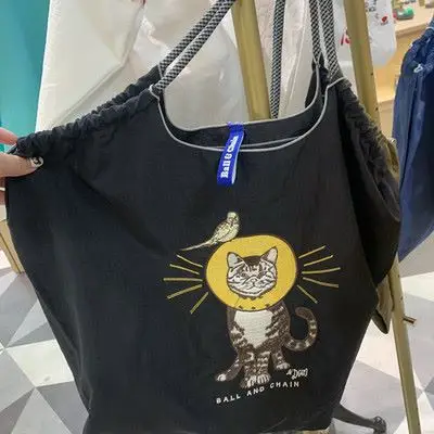 Japanese Style Embroidered Shoulder Bag for Women