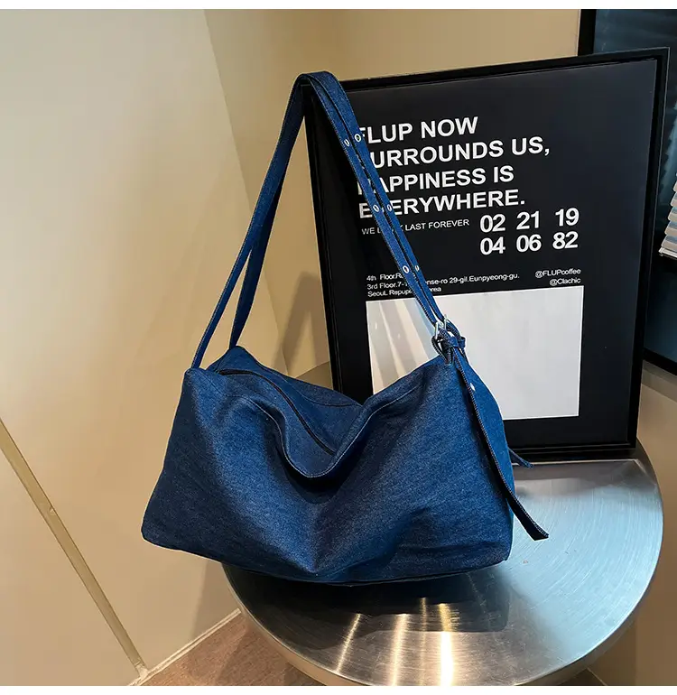 Blue Women's Large Tote Bag for Summer Commute — feature 10