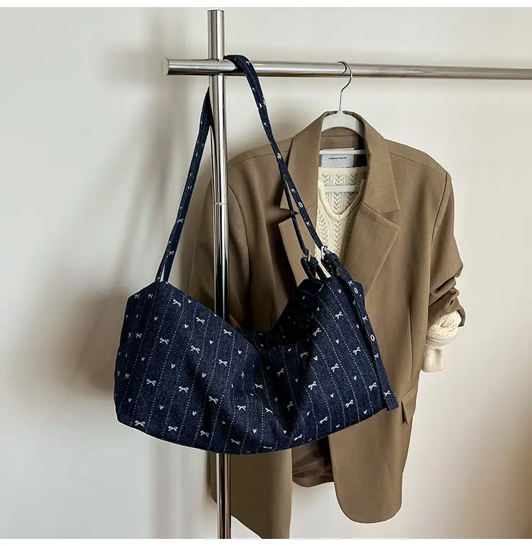 Blue Women's Large Tote Bag for Summer Commute — feature 13