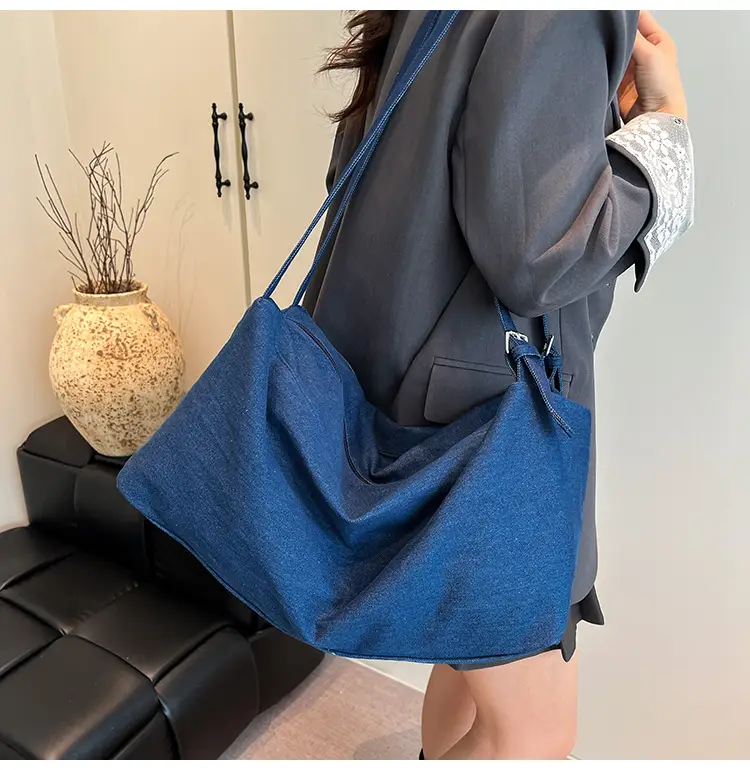 Blue Women's Large Tote Bag for Summer Commute — feature 14