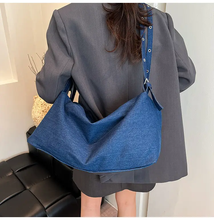 Blue Women's Large Tote Bag for Summer Commute — feature 16