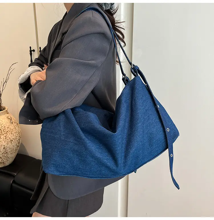 Blue Women's Large Tote Bag for Summer Commute — feature 19