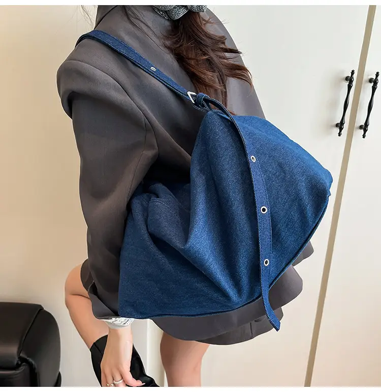 Blue Women's Large Tote Bag for Summer Commute — feature 20