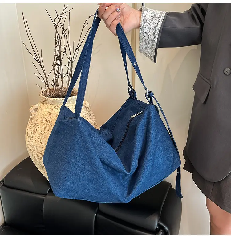 Blue Women's Large Tote Bag for Summer Commute — feature 23