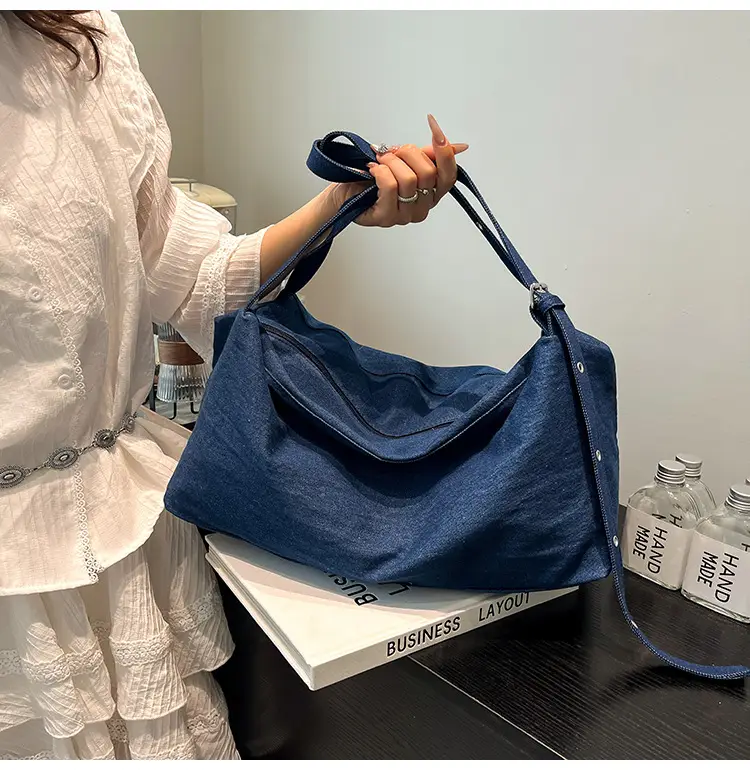Blue Women's Large Tote Bag for Summer Commute — feature 25