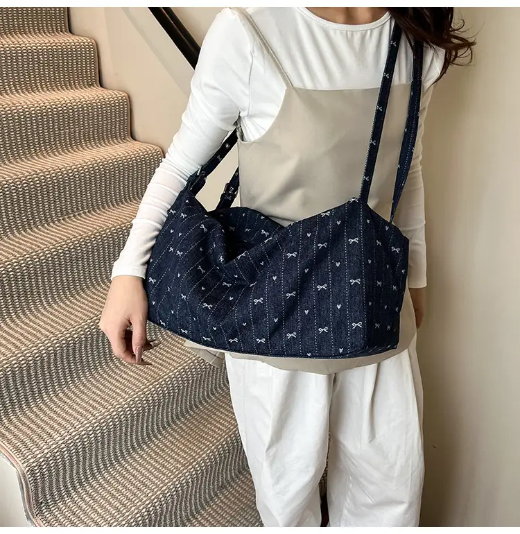 Blue Women's Large Tote Bag for Summer Commute — feature 29