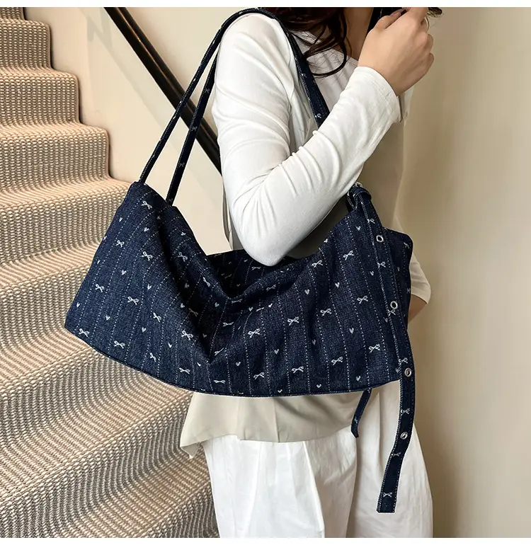Blue Women's Large Tote Bag for Summer Commute — feature 31