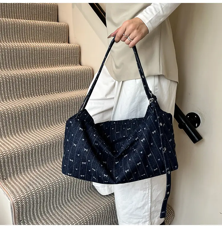 Blue Women's Large Tote Bag for Summer Commute — feature 32