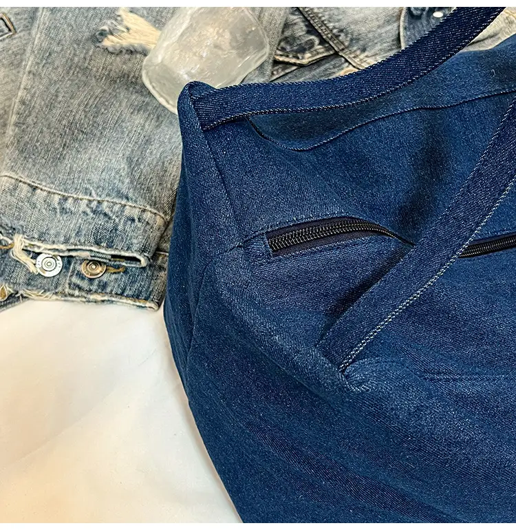 Blue Women's Large Tote Bag for Summer Commute — feature 40