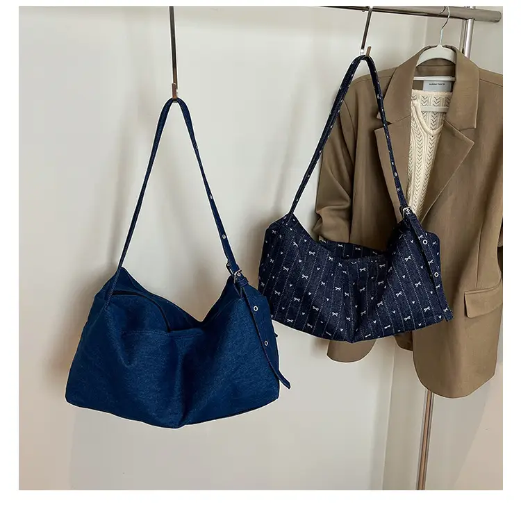 Blue Women's Large Tote Bag for Summer Commute — feature 6
