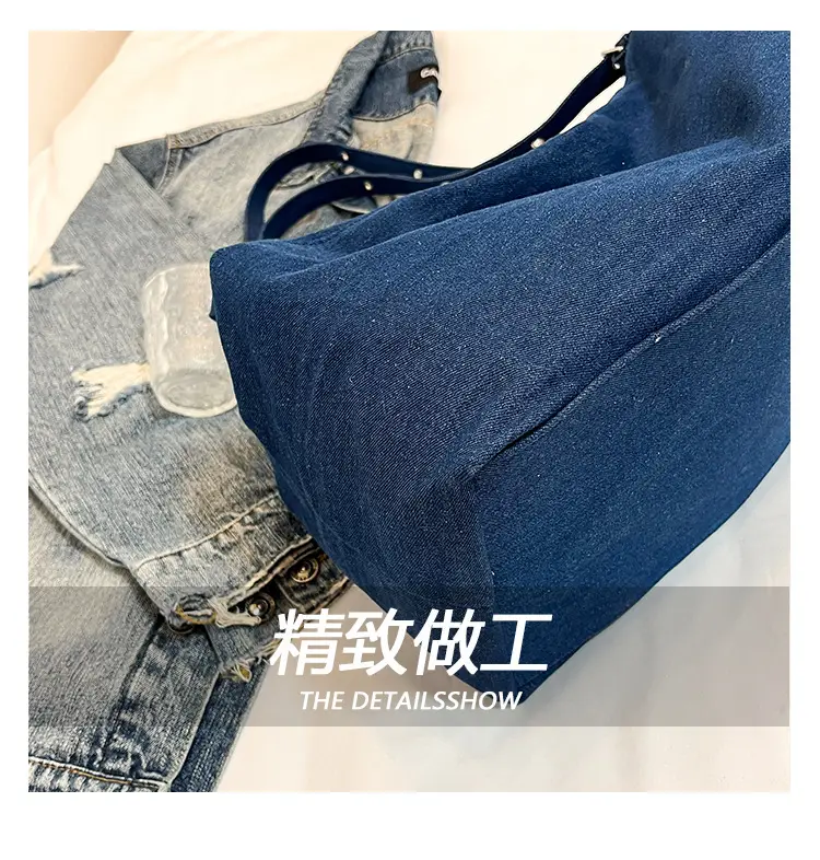 Blue Women's Large Tote Bag for Summer Commute — feature 9