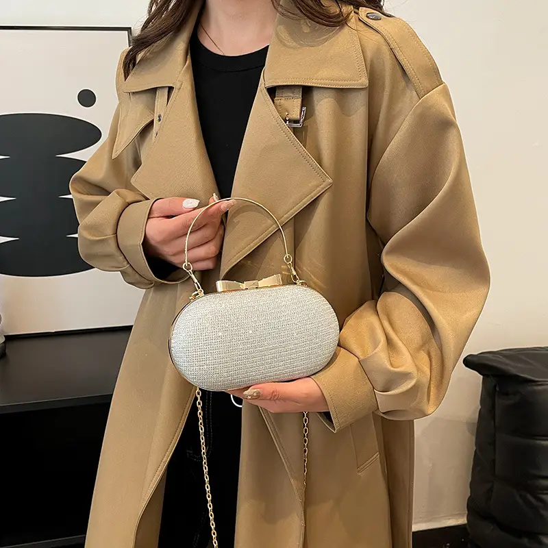 Elegant Chain Crossbody Bag for Women Tan - Image 5