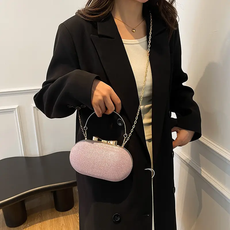Elegant Chain Crossbody Bag for Women Tan - Image 6
