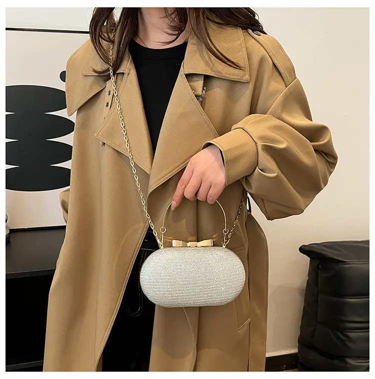 Elegant Chain Crossbody Bag for Women Tan — feature 19