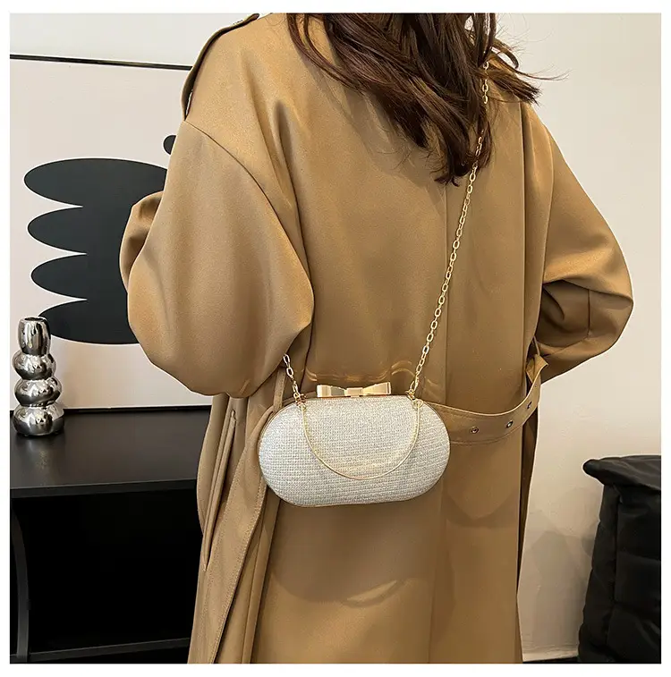 Elegant Chain Crossbody Bag for Women Tan — feature 20
