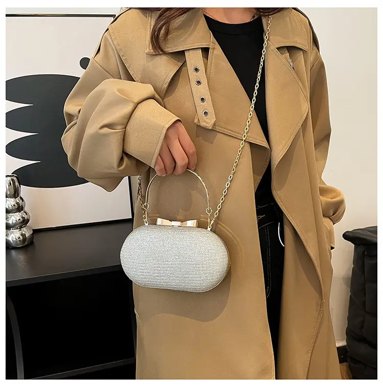 Elegant Chain Crossbody Bag for Women Tan — feature 21