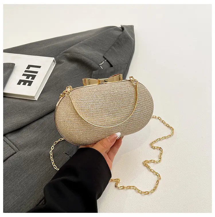 Elegant Chain Crossbody Bag for Women Tan — feature 26