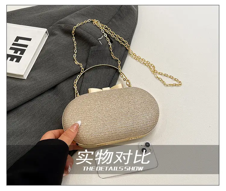 Elegant Chain Crossbody Bag for Women Tan — feature 9