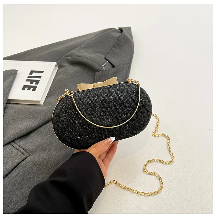 Elegant Chain Crossbody Bag for Women Tan - Image 2