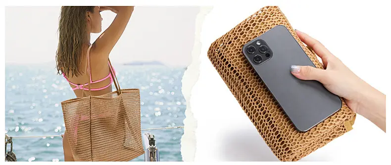 Cross-Border Mesh Shoulder Bag for Men Women Brown Black — feature 18