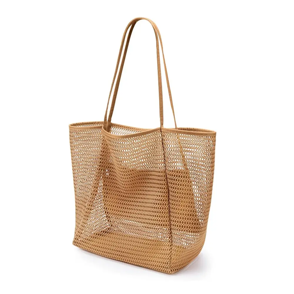 Cross-Border Mesh Shoulder Bag for Men Women Brown Black — feature 27