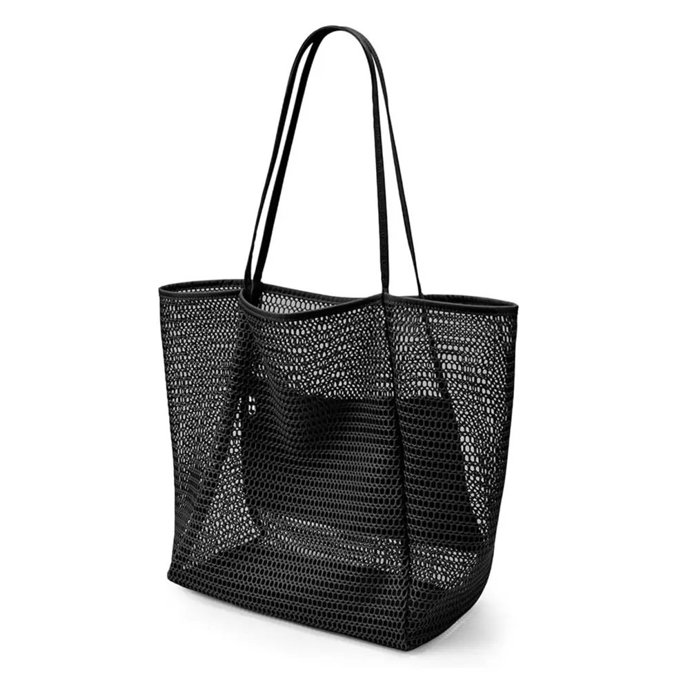 Cross-Border Mesh Shoulder Bag for Men Women Brown Black — feature 3