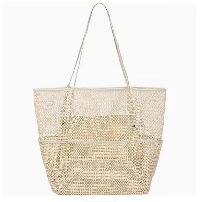 Cross-Border Mesh Shoulder Bag for Men Women Brown Black - Image 3
