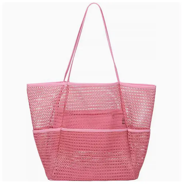 Cross-Border Mesh Shoulder Bag for Men Women Brown Black - Image 4