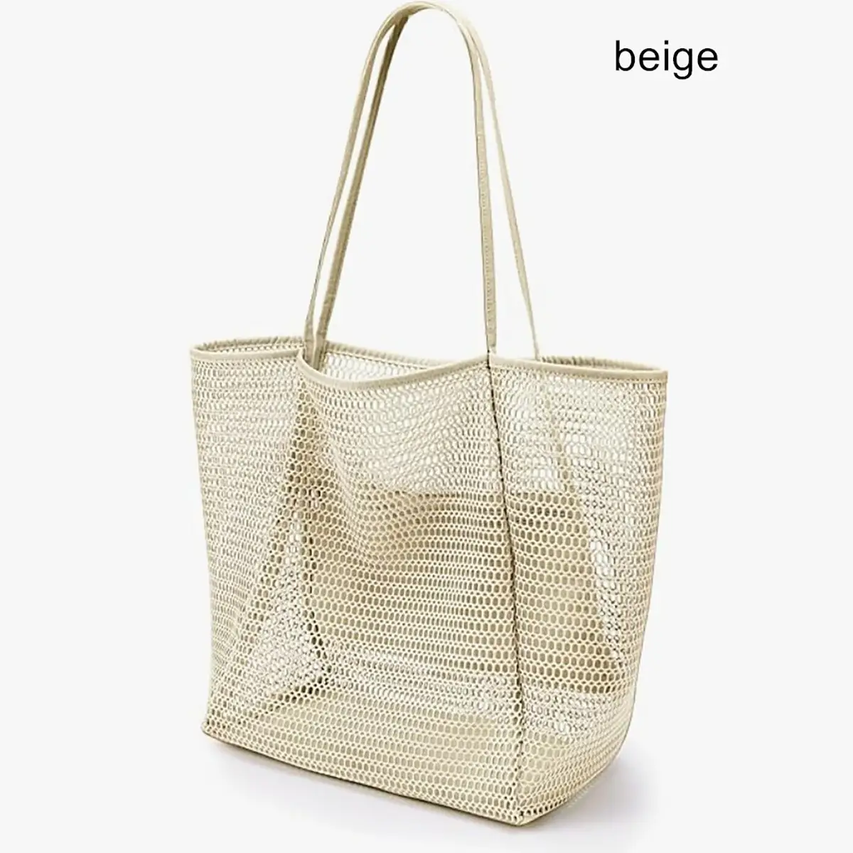 Cross-Border Mesh Shoulder Bag for Men Women Brown Black - Image 7