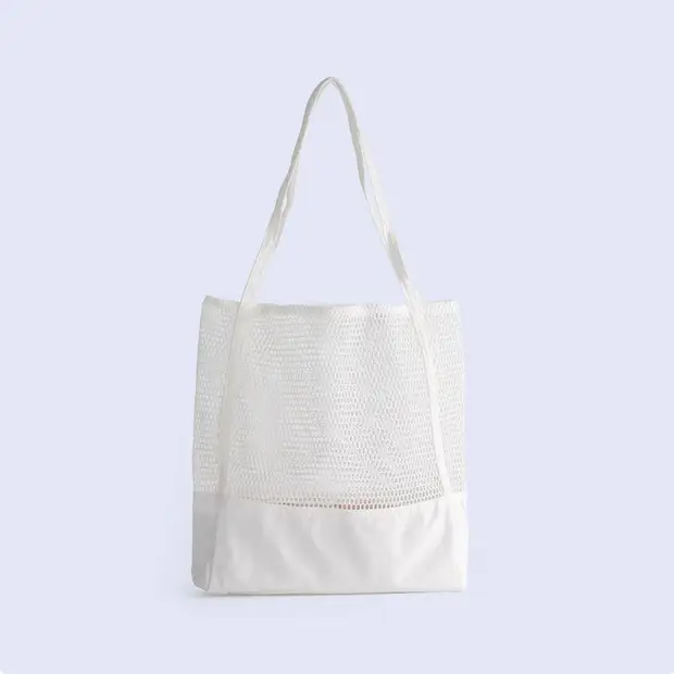 Cross-Border Mesh Shoulder Bag for Men Women Brown Black - Image 9