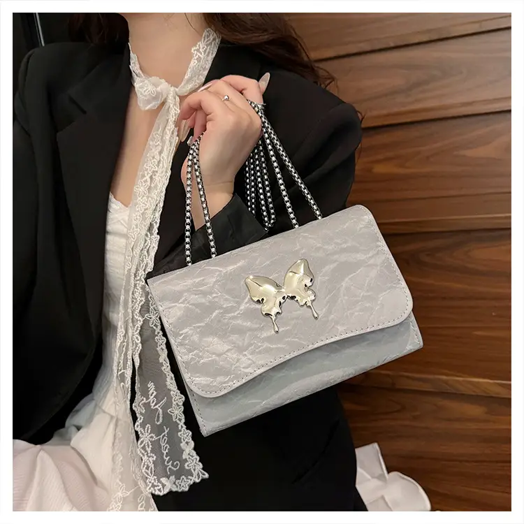 White Butterfly Bow Chain Shoulder Bag for Women — feature 11