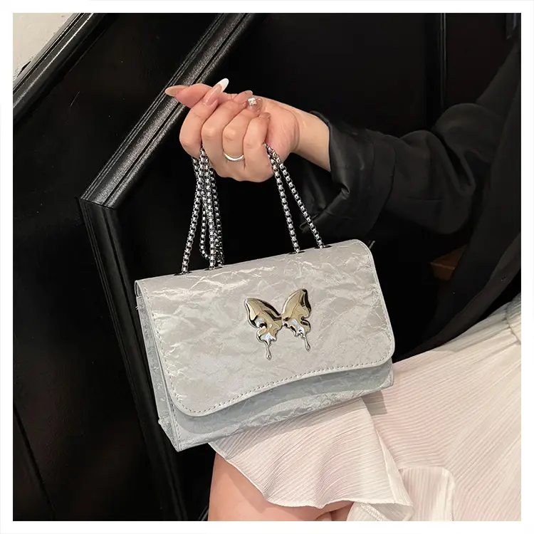 White Butterfly Bow Chain Shoulder Bag for Women — feature 12