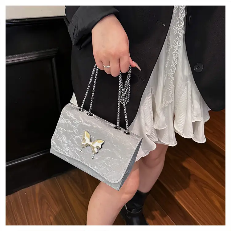 White Butterfly Bow Chain Shoulder Bag for Women — feature 13