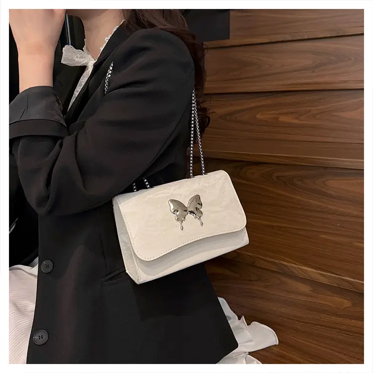 White Butterfly Bow Chain Shoulder Bag for Women — feature 14