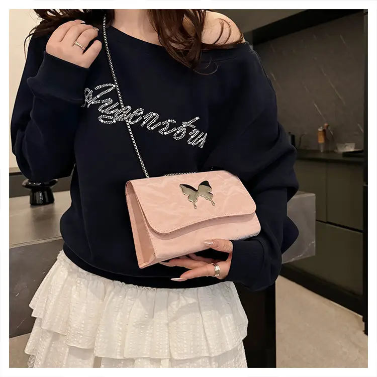 White Butterfly Bow Chain Shoulder Bag for Women — feature 19