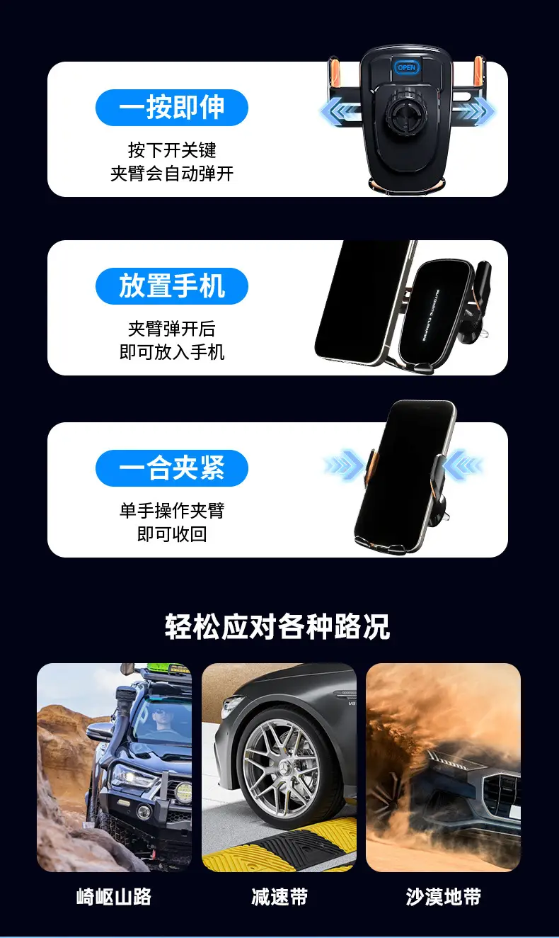 15W Wireless Car Charger for Phones & Tablets — feature 7
