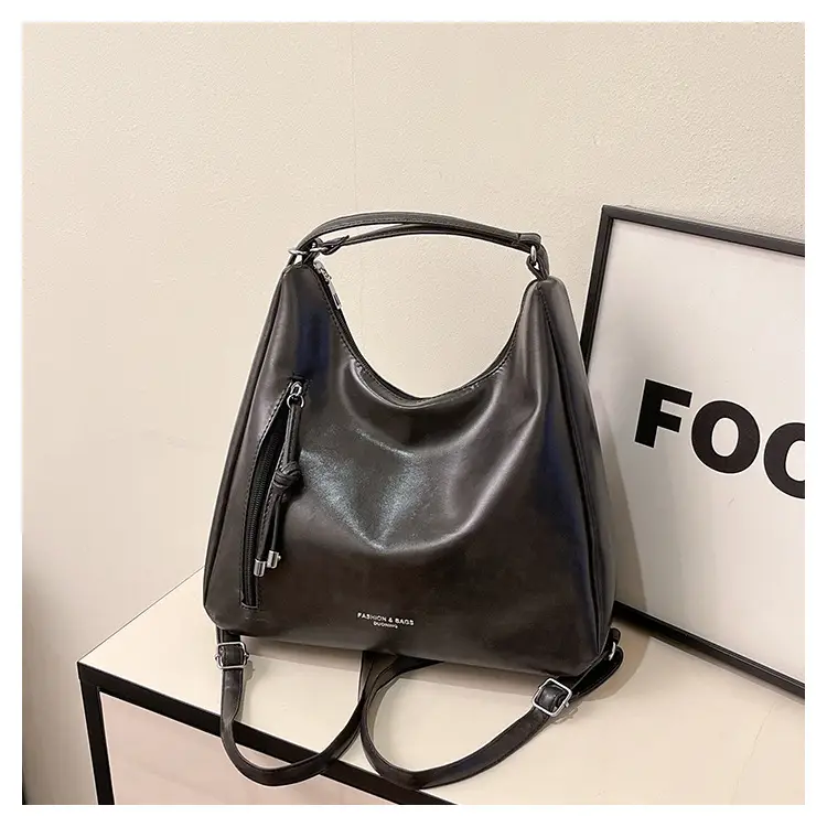 Women's 2-Piece Leather Shoulder Bags Brown Black — feature 28